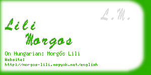 lili morgos business card